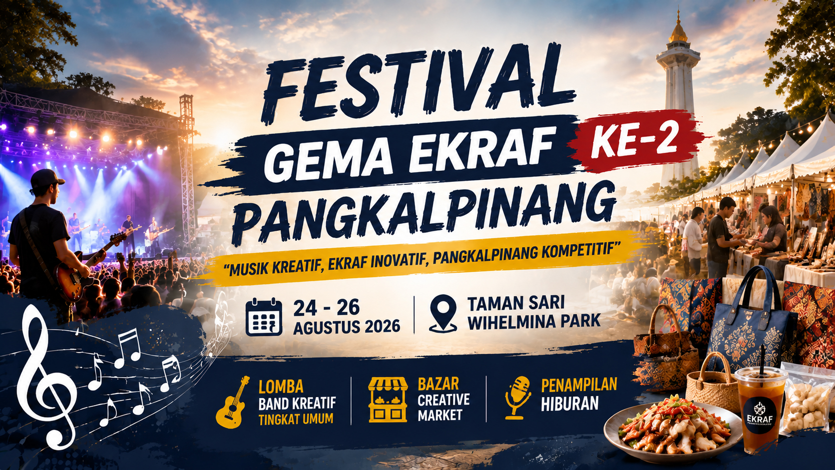 Festival Gema Ekraf ke-2 Pangkal Pinang 2026! Segera hadir! yuk Lihat Detailnya!