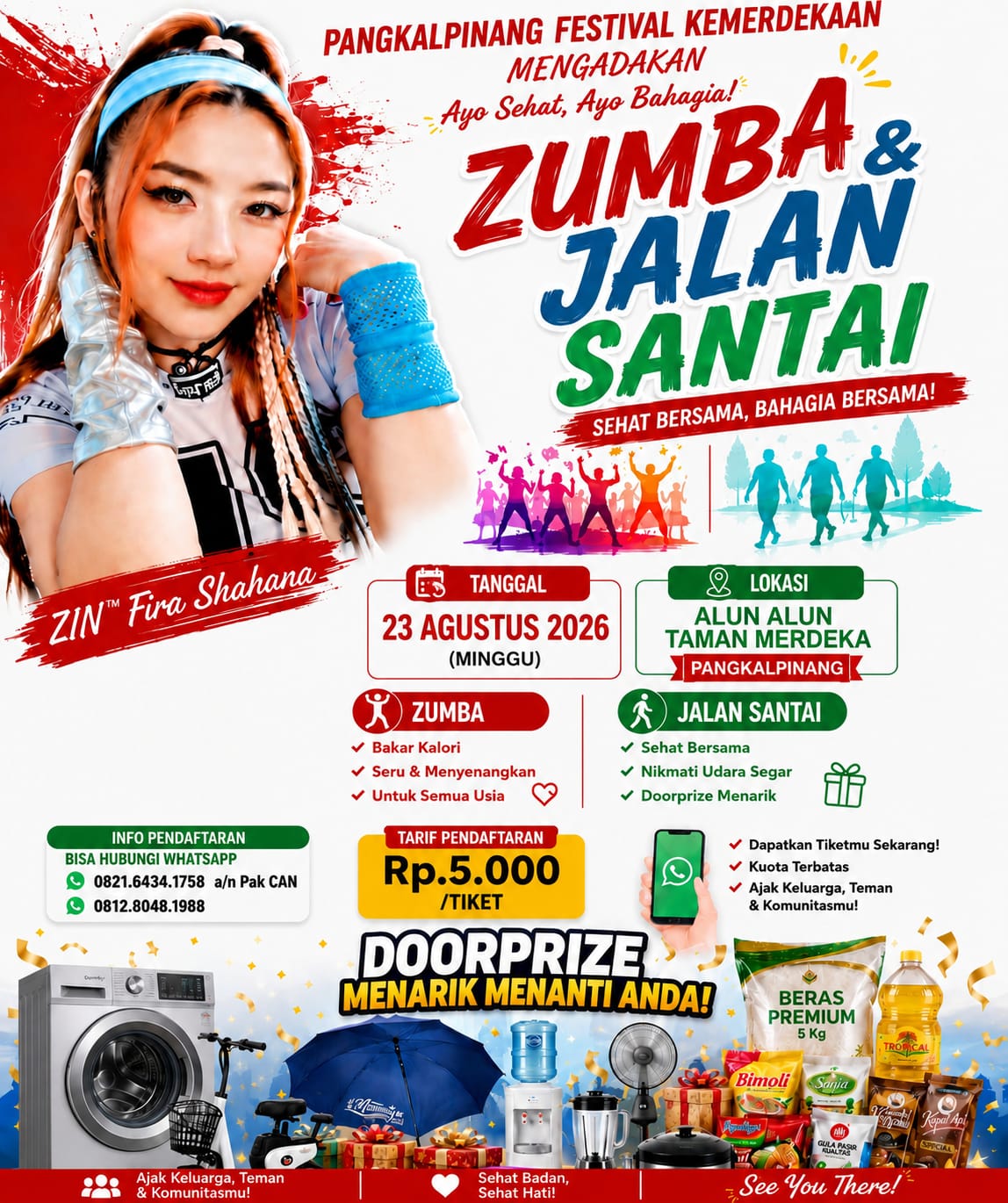 Zumba & Jalan Santai (Fest. Pangkal Pinang Kemerdekaan)