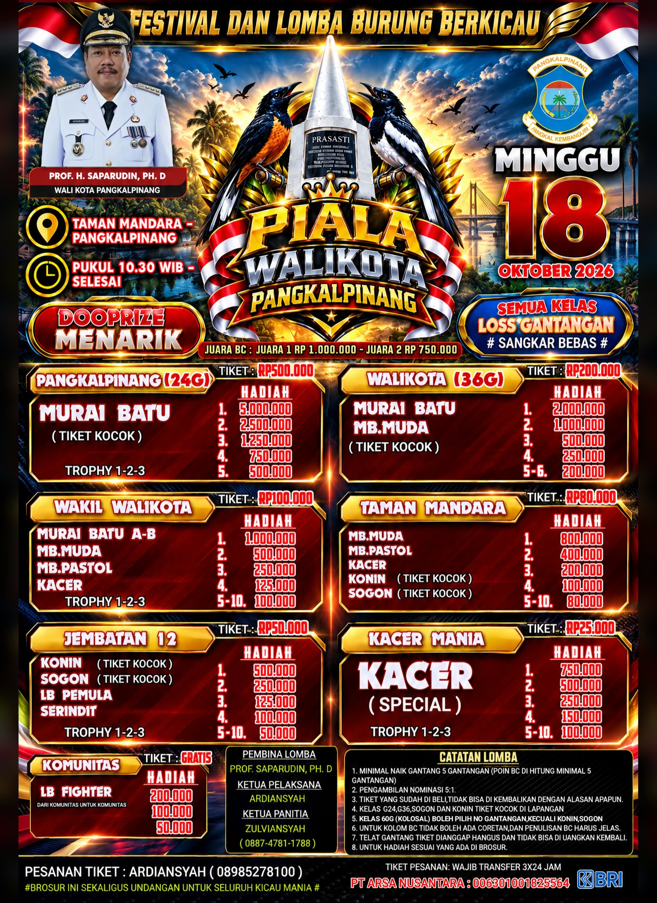 Festival dan Lomba Burung Berkicau