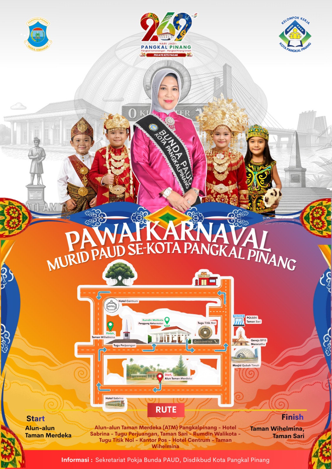 Pawai Karnaval Murid Paud Se-Kota Pangkal Pinang